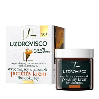 Kurkuma wypełniający zmarszczki poranny krem fito-dozujący 50ml UZDROVISCO