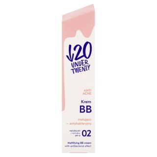 Under Twenty Anti Acne matująco-antybakteryjny krem BB 02 Naturalny 60ml