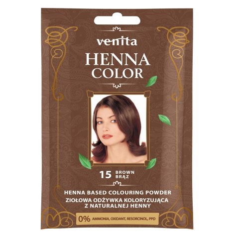 Henna Color ziołowa odżywka koloryzująca z naturalnej henny 15 Brąz Venita