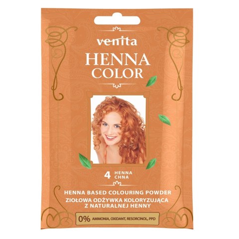 Henna Color ziołowa odżywka koloryzująca z naturalnej henny 4 Henna Chna Venita
