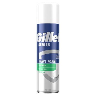 Gillette Series Sensitive łagodząca pianka do golenia z aloesem 250ml