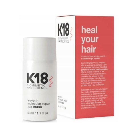 Leave-In Molecular Repair Hair Mask intensywnie regenerująca maska do włosów bez spłukiwania 50ml K18