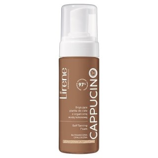 Lirene Perfect Tan brązująca pianka do ciała z organiczną wodą kokosową Cappucino 150ml