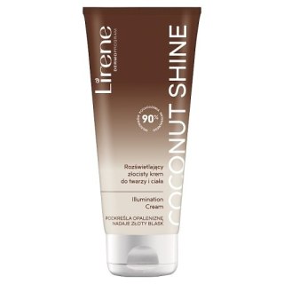 Lirene Perfect Tan rozświetlający złocisty krem do twarzy i ciała Coconut Shine 150ml