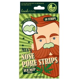 Look At Me Men's Nose Pore Strips oczyszczające plastry na nos dla mężczyzn Hemp Seed 10szt.
