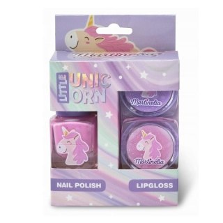 Martinelia Little Unicorn Mini Set Trio zestaw lakier do paznokci 4ml + błyszczyk do ust 2x6ml