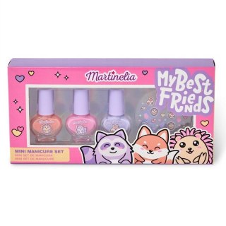 Martinelia My Best Friends Mini Manicure Set zestaw lakier do paznokci 3szt + naklejki na paznokcie