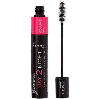 Rimmel Glam Eyes Day 2 Night wydłużający i pogrubiający tusz do rzęs 2w1 001 Black 9.5ml