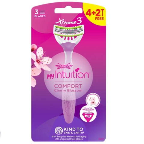 My Intuition Xtreme3 Comfort Cherry Blossom jednorazowe maszynki do golenia dla kobiet 6szt Wilkinson