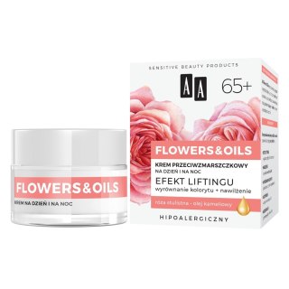 AA Flowers&Oils 65+ Efekt Liftingu krem przeciwzmarszczkowy na dzień i na noc 50ml