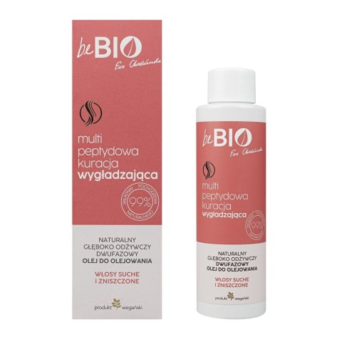 Naturalny głęboko odżywczy dwufazowy olej do olejowania włosów z bio-peptydami 100ml BeBio Ewa Chodakowska