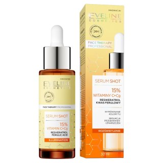 Eveline Cosmetics Serum Shot kuracja rozświetlająca 15% witaminy C+Cg 30ml