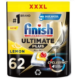 Finish Ultimate Plus kapsułki do zmywarki Lemon 62szt