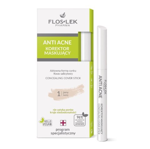 Floslek Anti Acne korektor maskujący 1 Jasny