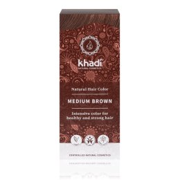 Khadi Natural Hair Colour henna do włosów Średni Brąz 100g