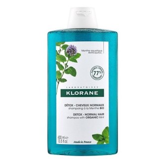 Klorane Detox Shampoo szampon z organiczną mięta wodną 400ml