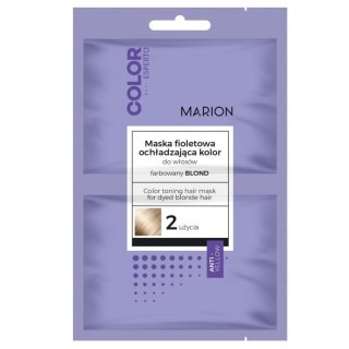 Marion Color Esperto maska fioletowa ochładzająca kolor do włosów farbowanych na blond 2x20ml