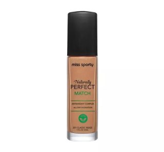 Naturally Perfect Match wegański podkład nawilżający 201 Classic Beige 30ml Miss Sporty