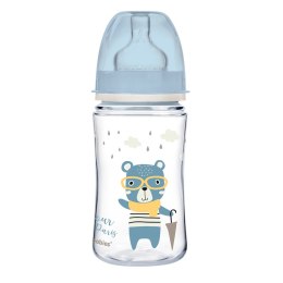 Canpol Babies EasyStart butelka szeroka antykolkowa Bonjour Paris Niebieska 240ml