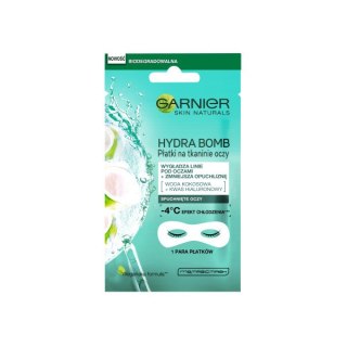 Garnier Moisture+ Smoothness Eye Tissue Mask wygładzająca zmarszczki maska na tkaninie pod oczy woda kokosowa i kwas hialuronowy 6g