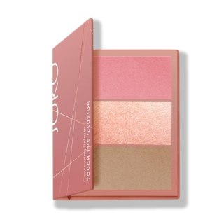 Joko Touch The Illusion Contouring Palette paletka do konturowania twarzy 3w1 01 Pink 3x3.5g