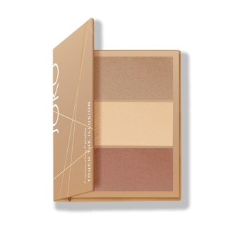 Joko Touch The Illusion Contouring Palette paletka do konturowania twarzy 3w1 02 Cocoa 3x3.5g