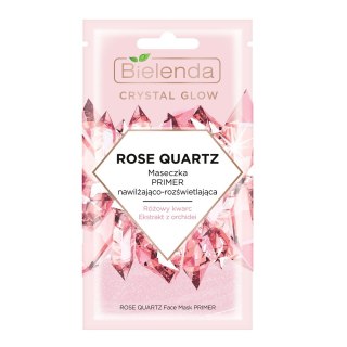 Bielenda Crystal Glow Rose Quartz maseczka primer nawilżająco-rozświetlająca 8g