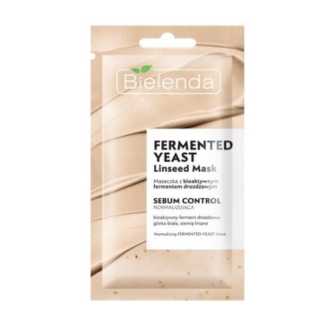 Bielenda Fermented Yeast Linseed Mask normalizująca maseczka z bioaktywnym fermentem drożdżowym 8g