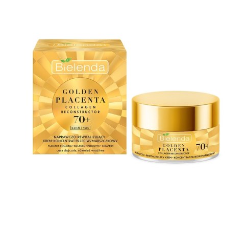 Bielenda Golden Placenta 70+ naprawczo-rewitalizujący krem-koncentrat przeciwzmarszczkowy 50ml Bielenda Golden Placenta 70+ naprawczo-rewitalizujący krem-koncentrat przeciwzmarszczkowy 50ml