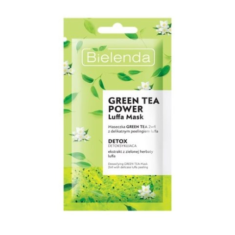 Green Tea Power Luffa Mask detoksykująca maseczka 2w1 z delikatnym peelingiem 8g Bielenda