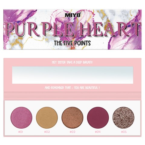 The Five Points Palette paleta cieni do powiek Purple Heart 6.5g MIYO