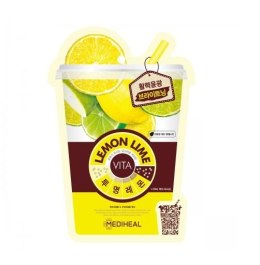 Mediheal Vita Lemon Lime Mask maska rozświetlająco- energetyzująca z cytryną i limonką 20ml