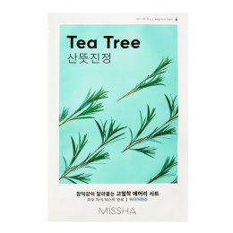 Missha Airy Fit Sheet Mask łagodząca maseczka w płachcie z ekstraktem z drzewa herbacianego Tea Tree 19ml