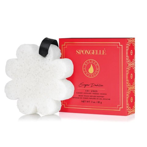 Boxed Flower gąbka nasączona mydłem do mycia ciała Sugar Dahila Spongelle