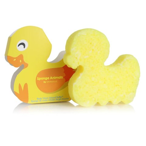 Sponge Animals Kids gąbka nasączona mydłem do mycia ciała dla dzieci Duck Spongelle