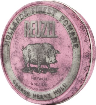 Reuzel Hollands Finest Pomade bardzo mocno utrwalająca pomada na bazie wosków i olejków Pink 113g