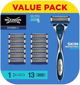 Hydro 5 Skin Protection Regular maszynka do golenia z wymiennymi ostrzami dla mężczyzn 1szt + wkłady 13szt Wilkinson