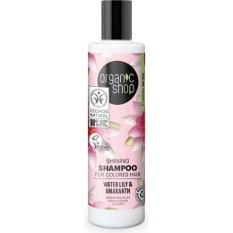 Organic Shop Shining Shampoo nabłyszczający szampon do włosów farbowanych Water Lily & Amaranth 280ml