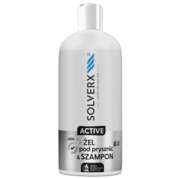SOLVERX Active żel pod prysznic i szampon 2w1 dla mężczyzn 400ml