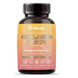 Collagen Candy suplement diety o smaku mango-marakuja 60 tabletek do ssania Intenson