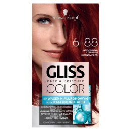 Color Care & Moisture farba do włosów 6-88 Intensywna Czerwień Gliss