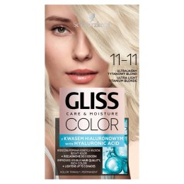 Color Care & Moisture farba do włosów trwała 11-11 Ultrajasny Tytanowy Blond Gliss