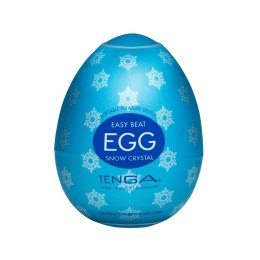 Easy Beat Egg Snow Crystal jednorazowy masturbator w kształcie jajka TENGA