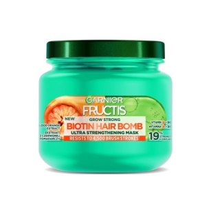 Garnier Fructis Grow Strong Biotin Hair Bomb wzmacniająca maska do włosów 320ml