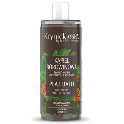 Krynickie SPA Płyn do kąpieli z ekstraktem z borowiny, kąpiel borowinowa oraz olej sosnowy 500 ml