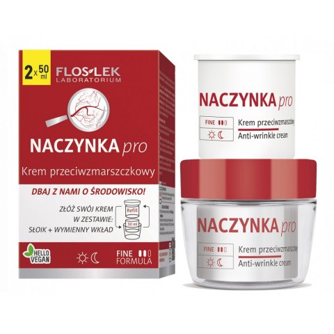 Naczynka Pro krem przeciwzmarszczkowy 50ml + refill 50ml Floslek