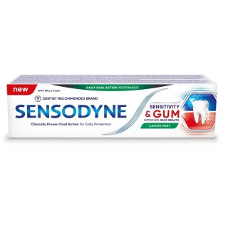 Nadwrażliwość & Dziąsła Mint pasta z fluorem do nadwrażliwych zębów i dziąseł o smaku miętowym 75ml Sensodyne