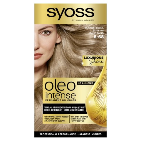 Oleo Intense farba do włosów trwale koloryzująca z olejkami 8-68 Blond Piasek Pustyni Syoss
