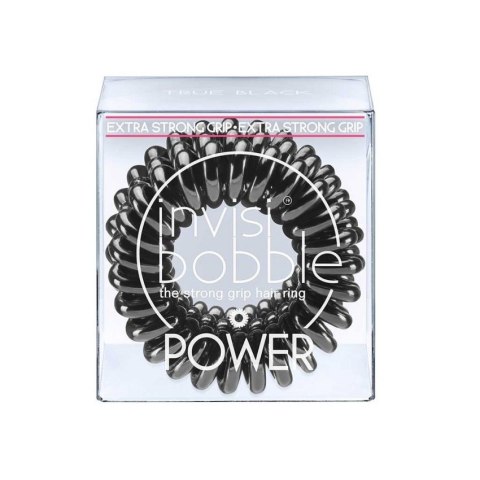 Power gumki do włosów True Black 3szt Invisibobble