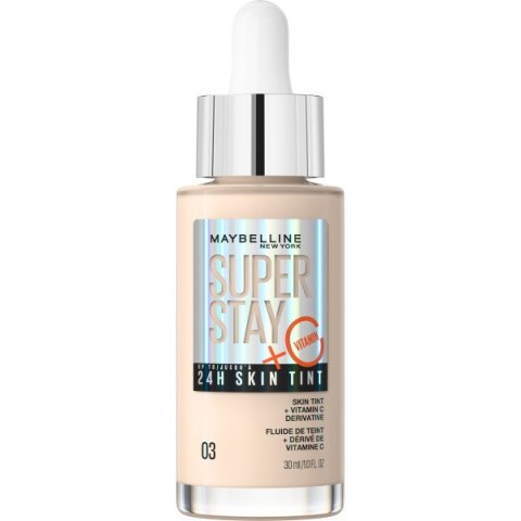 Super Stay 24H Skin Tint długotrwały podkład rozświetlający z witaminą C 03 30ml Maybelline